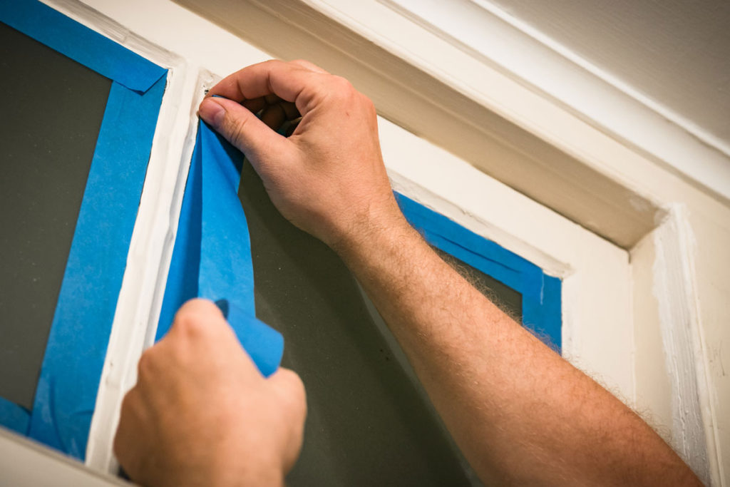 Painting preparation on window