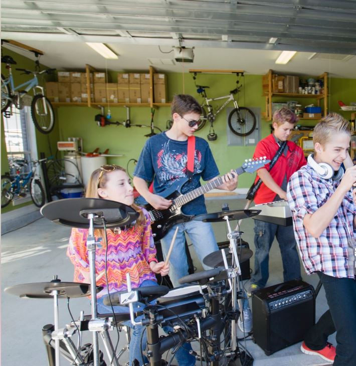 Turn garage into band room