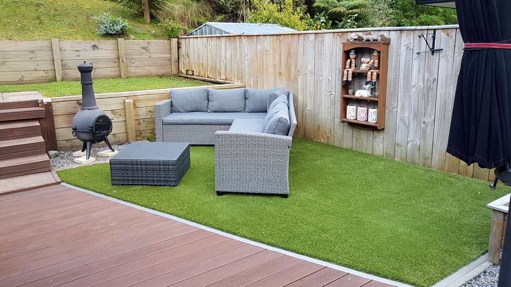 Artificial grass in outside areas