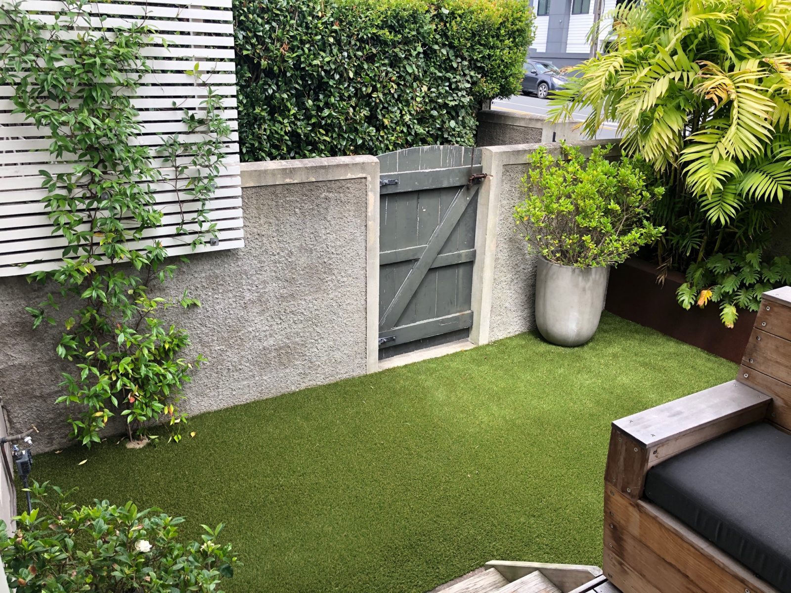 Artificial grass in outside areas