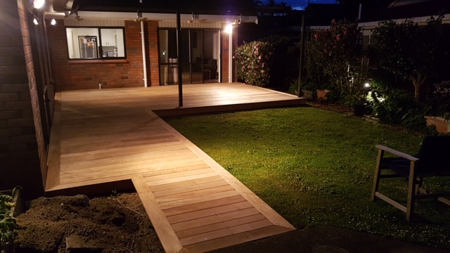 New timber pathway and deck