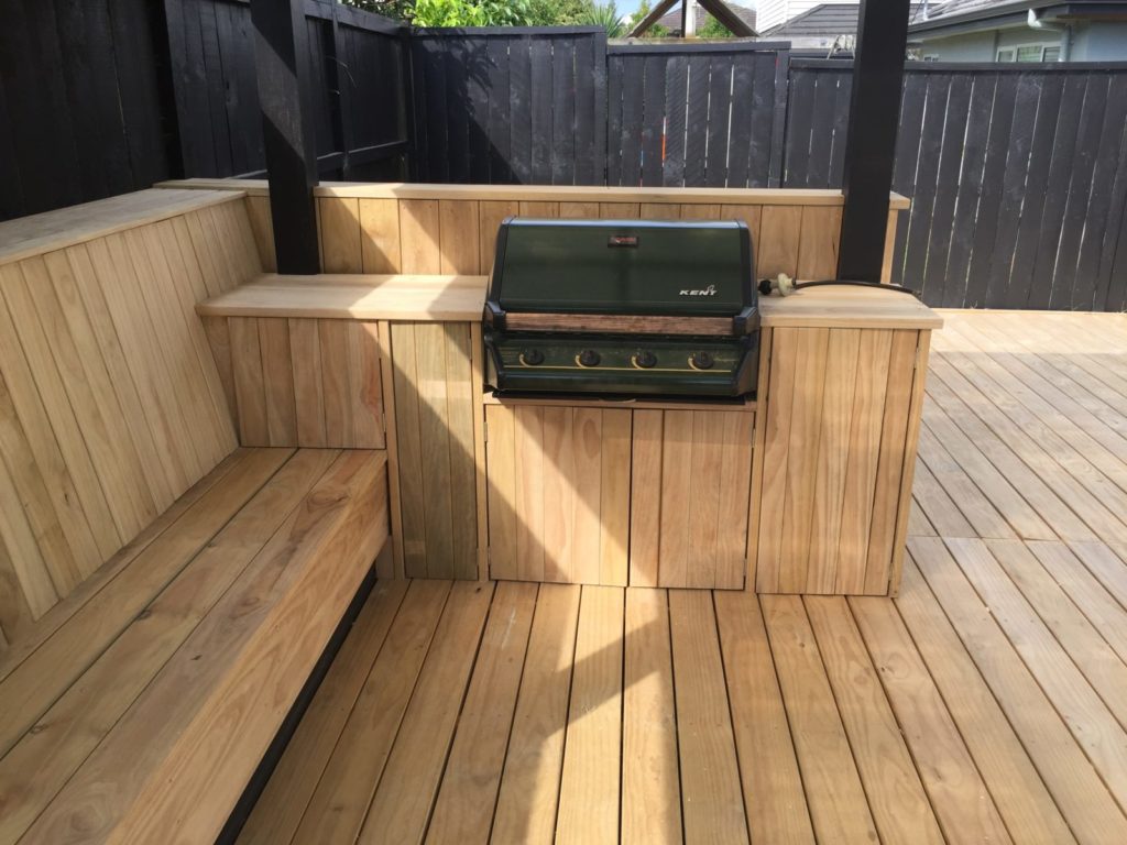 New deck and seating area