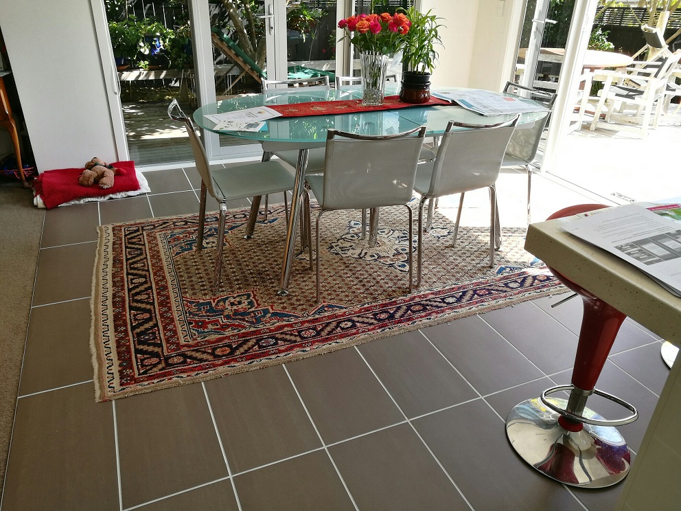 Coloursealed dining room floor After
