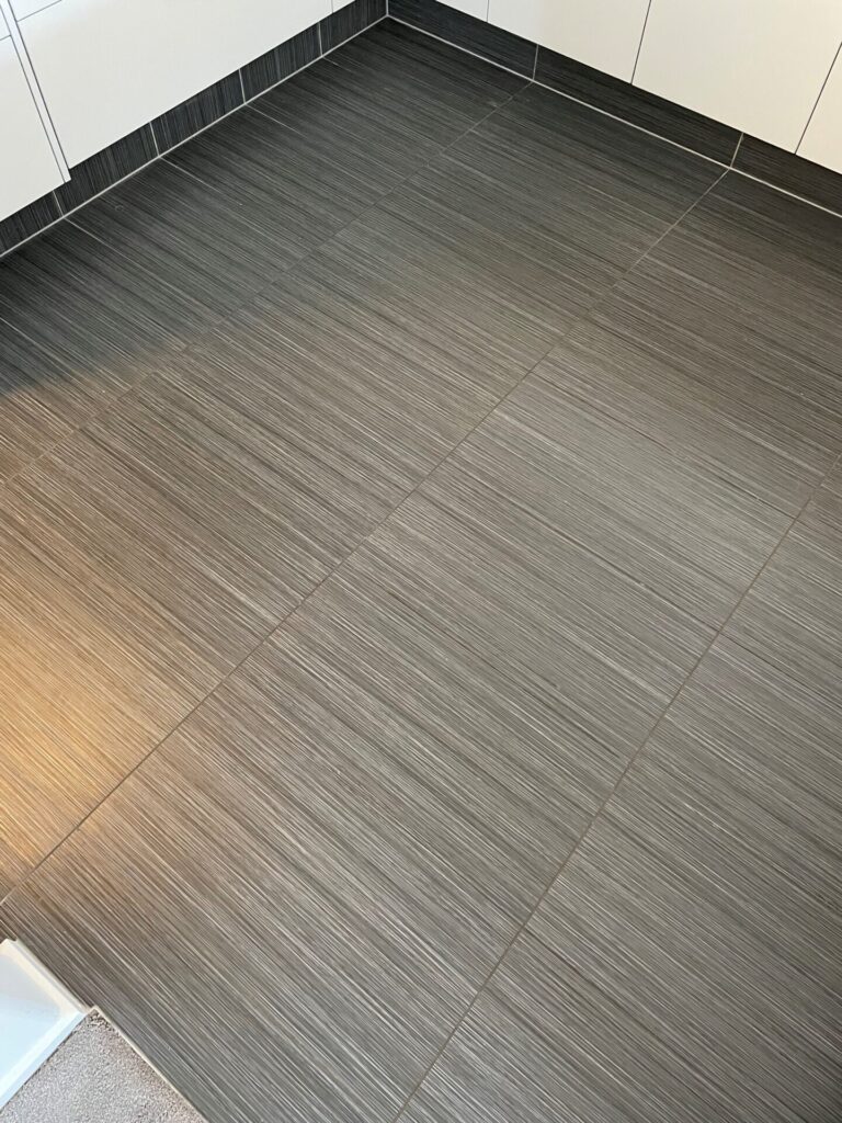 Kitchen floor grout restoration before