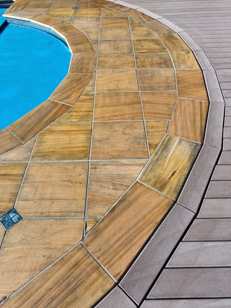 Restoration of swimming pool surround tiles