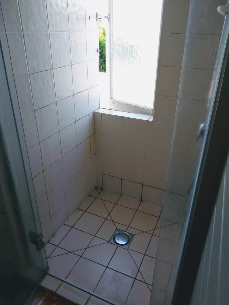 Shower before restoration Bay of Plenty