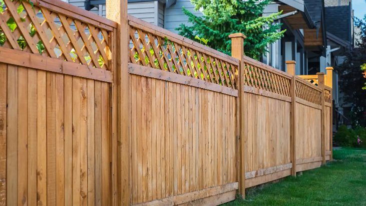 Newly built fence