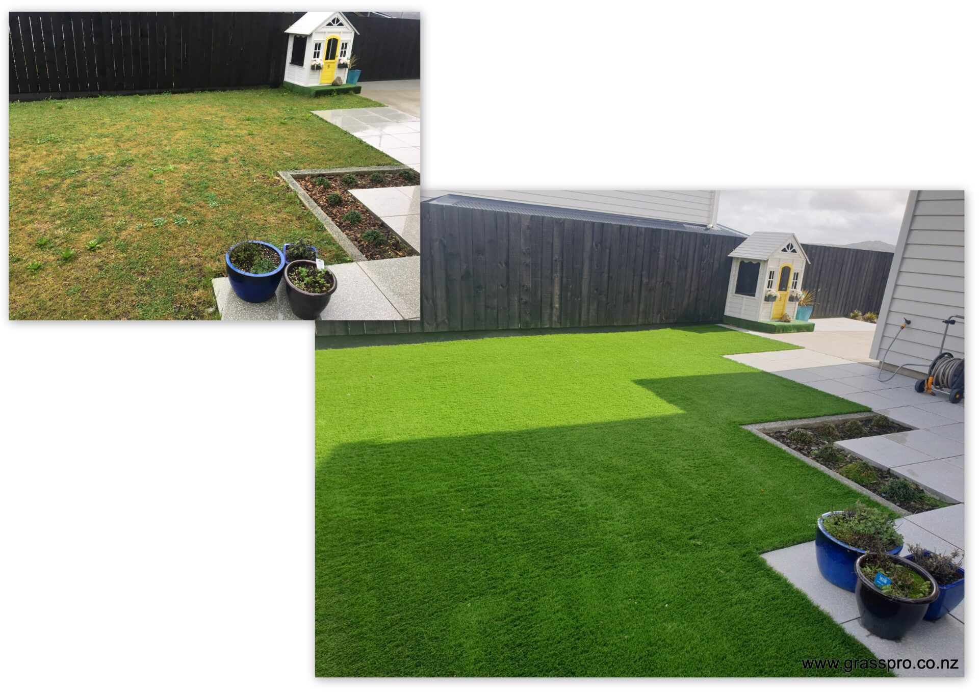 Artificial grass installation in Wellington Grenada Village